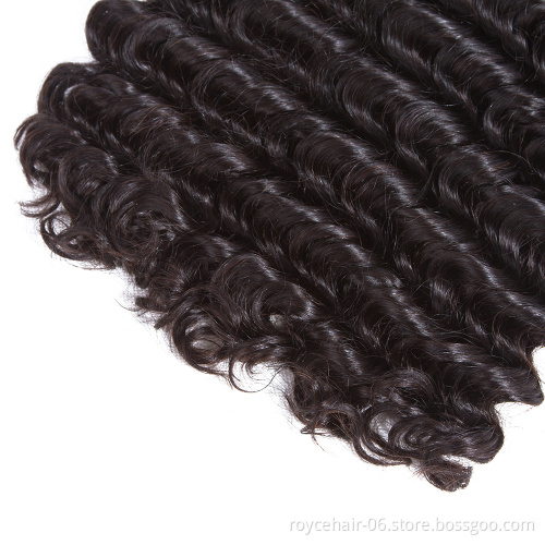 New Arrival Full Cuticle Aligned Hair Weft Brazilian Hair 12A Loose Deep Wave Natural Color